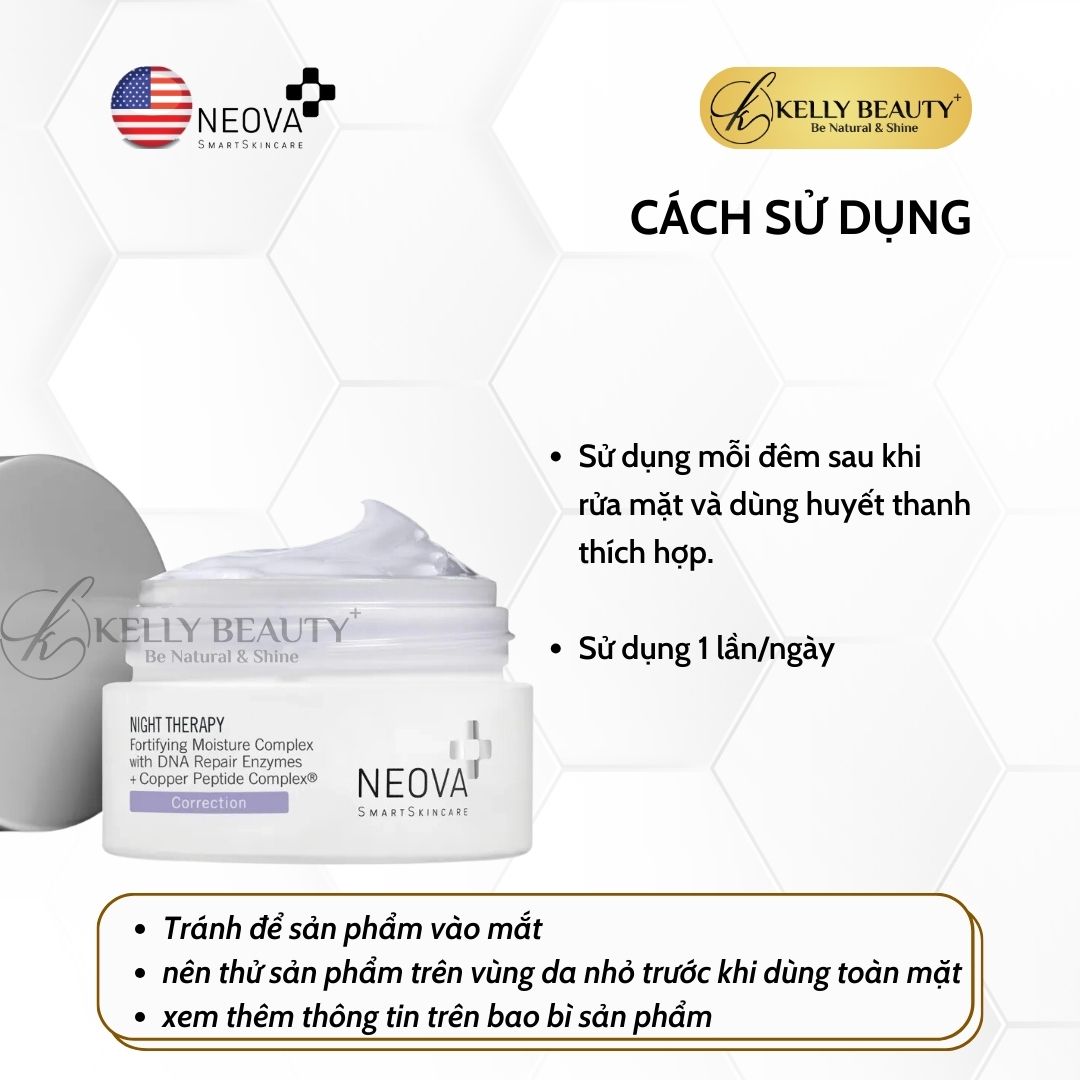Kem Dưỡng Ban Đêm Phục Hồi Da NEOVA Night Therapy | Kelly Beauty