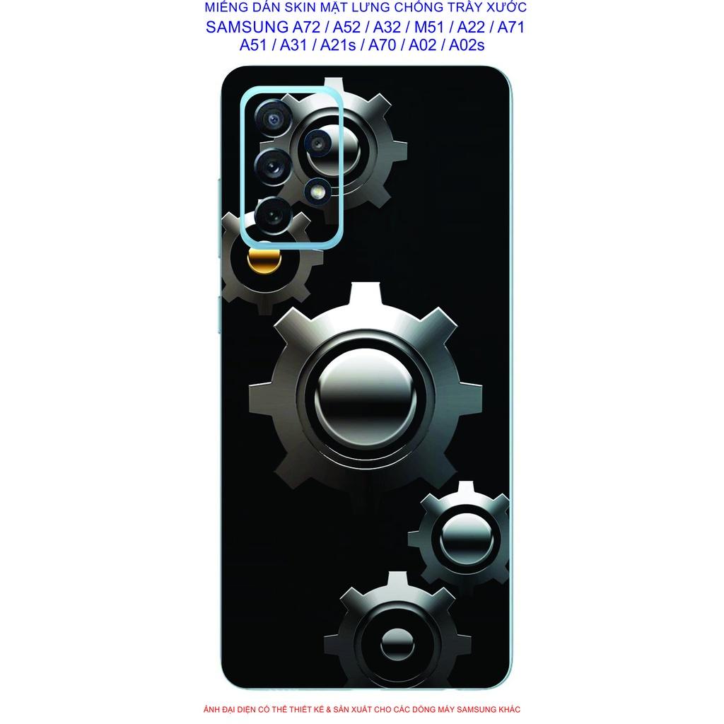 Miếng Dán Skin mặt lưng dành cho SAMSUNG A72 / A52 / A32 / A22 / M51 / A71 / A51 / A31 / A21s / A12 / A02 / A02s chống trầy xước