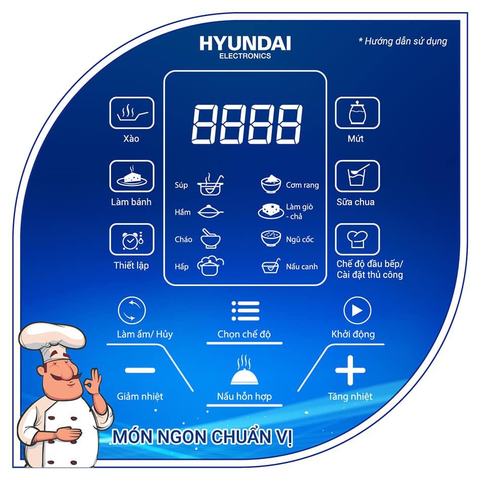 Nồi hầm điện tử Chính Hãng HYUNAI HDE 2500S An Tòan Và Tiết Kiệm Thời Gian, Nồi Áp Suất Đa Năng - Hàng Chính Hãng