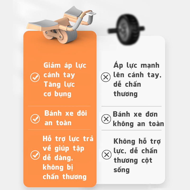 Dụng cụ tập cơ bụng chống đẩy plank có phanh trợ lực tiện dụng thế hệ mới cho eo thon gọn sáu múi