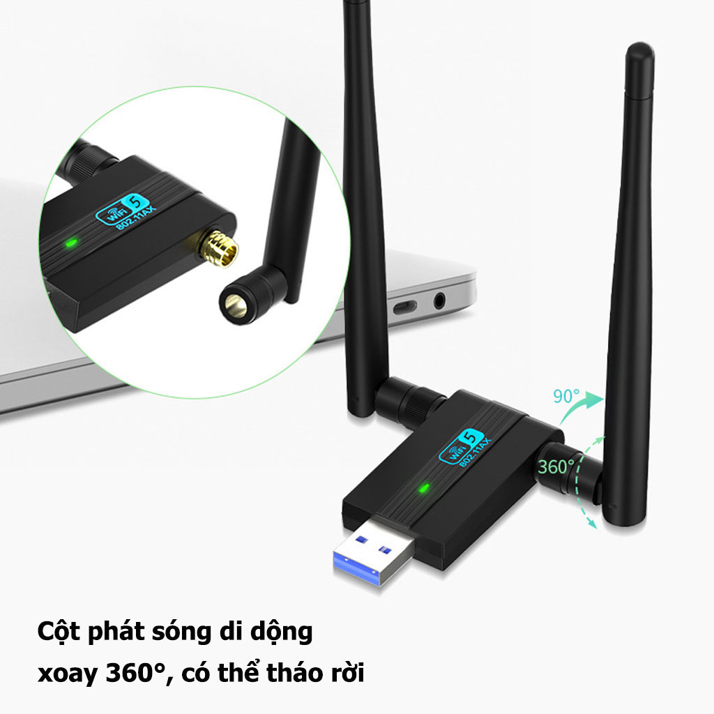 Thiết bị thu, phát wifi từ máy tính Pix-link WIFI5, router wifi tốc độ cao phủ sóng rộng từ máy tính, PC - Hàng chính hãng/Hàng nhập khẩu