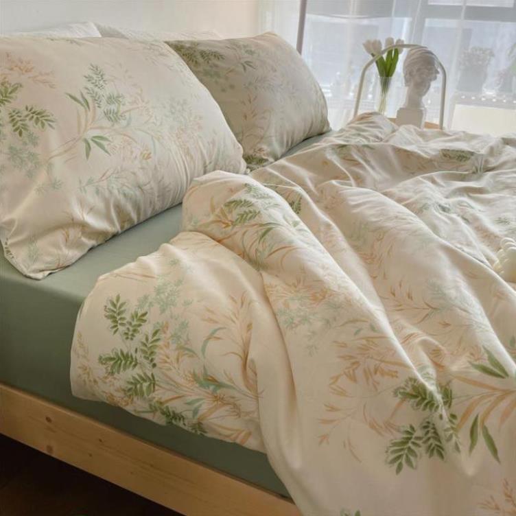 Bộ chăn ga gối Cotton Living 100% Nhà Nhím Chăn ga gối đủ size giường nệm