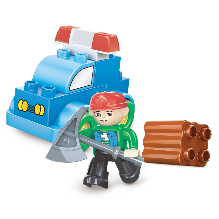 Đồ chơi lắp ráp Tinitoy Junior Block Forest police car 102