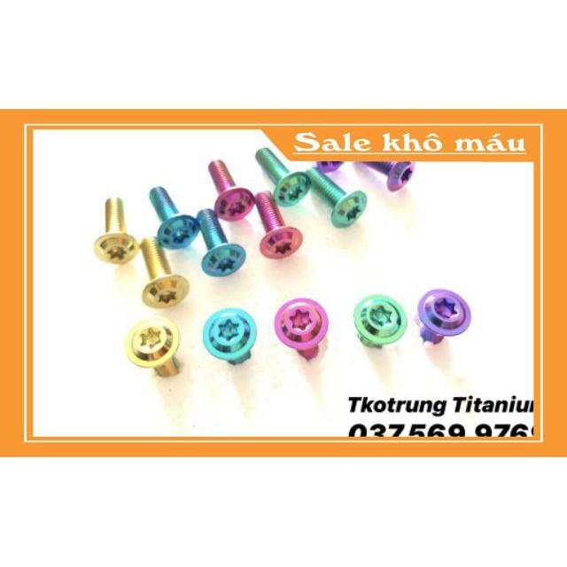 Ốc titanium 8li25 gắn đĩa xe máy các loại