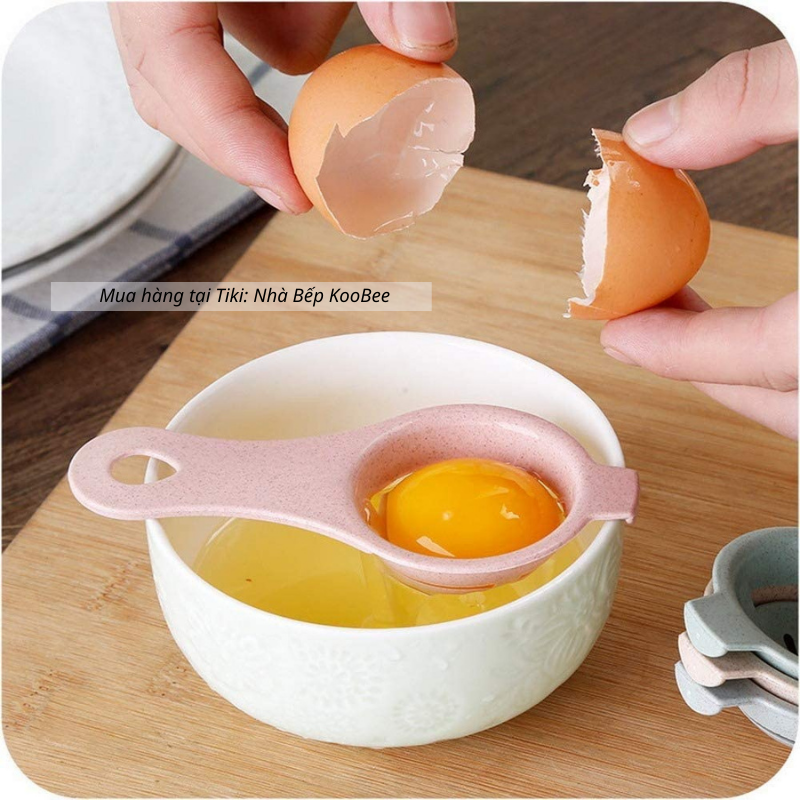 Dụng cụ tách lòng đỏ trứng gà trứng vịt chất liệu lúa mạnh cao cấp an toàn