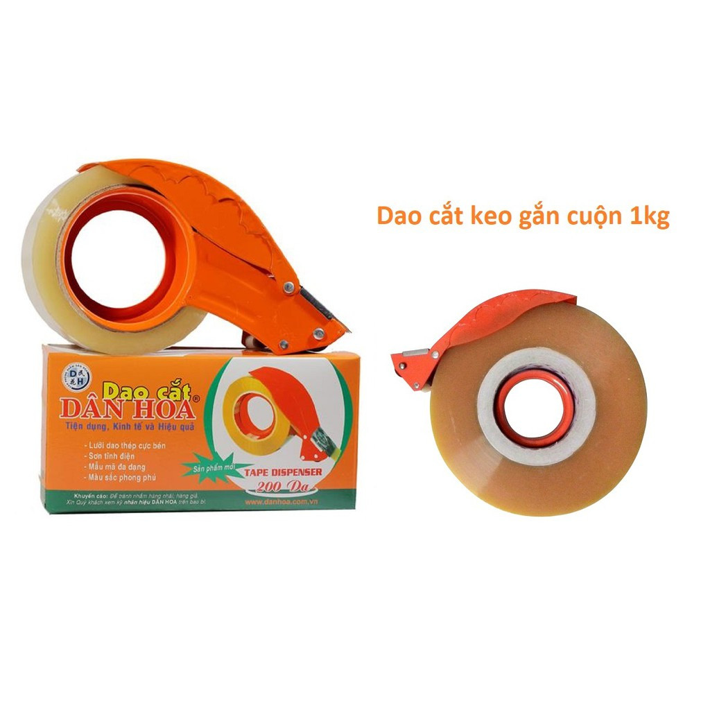 Dao cắt Dân Hoa bằng thép, Cắt băng dính cầm tay Dân Hoa 5cm, 200 Da