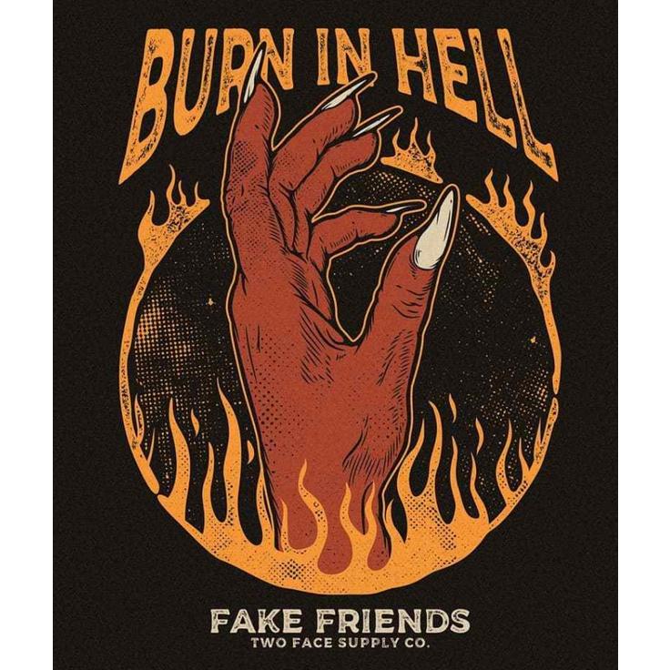 Áo hoodie Burn in hell bàn tay của quỷ đỏ satan wright unisex