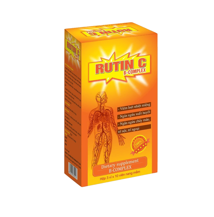 Viên Uống Rutin C - Giảm Viêm Loét Nhiệt Miệng - Ngăn Ngừa Chảy Máu Trĩ Nội, Trĩ Ngoại - Tottri – Cobutri – Hộp 30 Viên