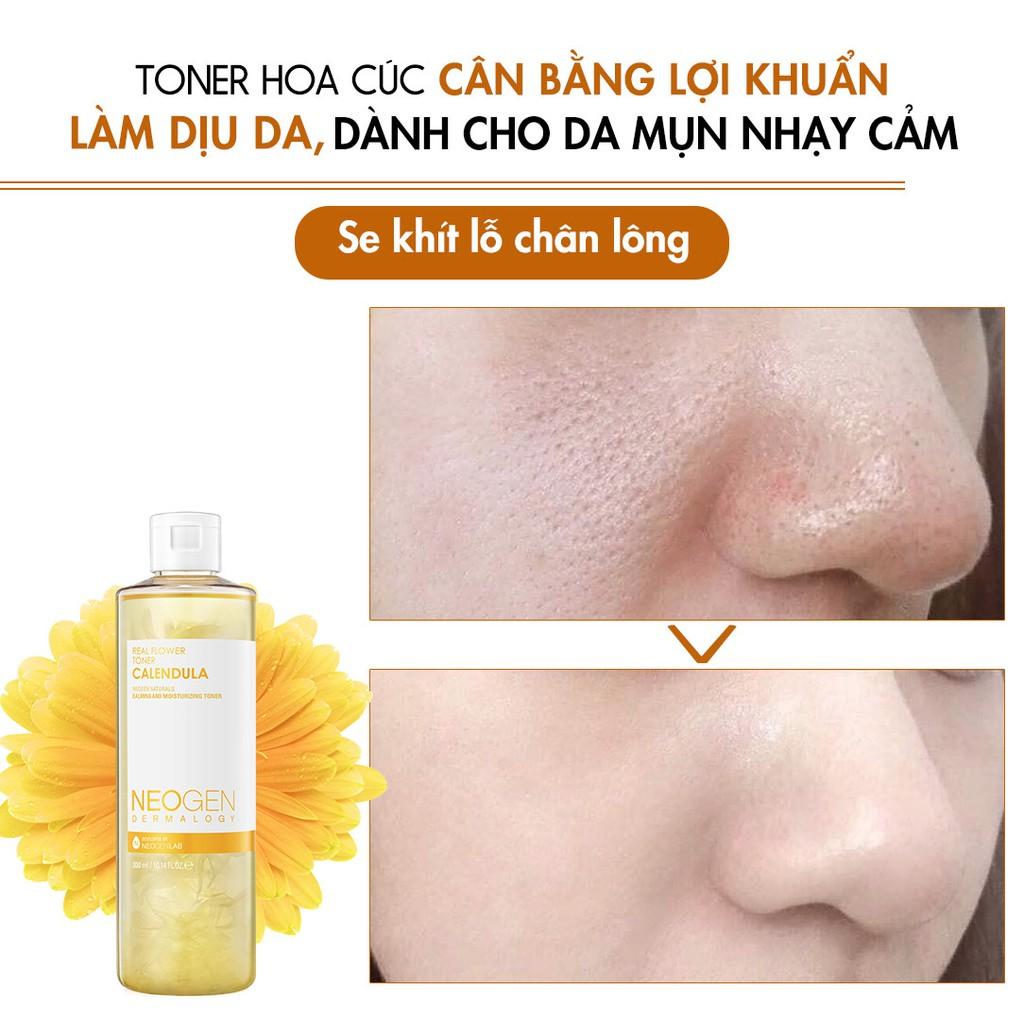 Toner Hoa Cúc Cân Bằng Lợi Khuẩn, Làm Dịu, Siêu Cấp Ẩm Cho Da Mụn Nhạy Cảm Neogen Dermalogy 300ml