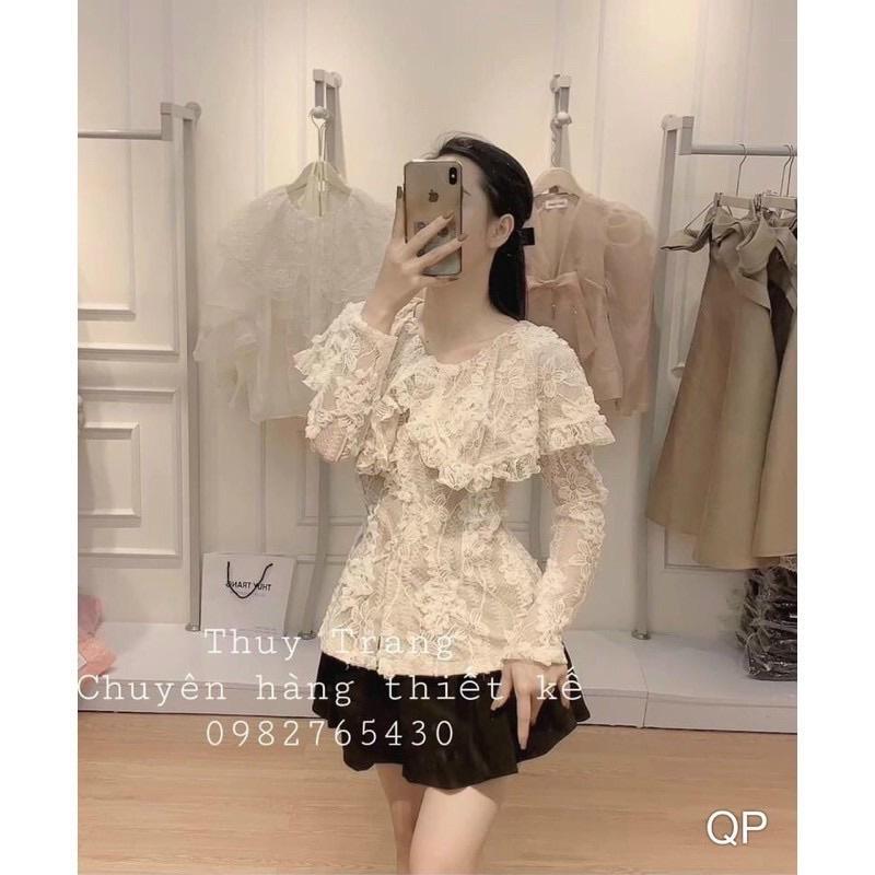 ÁO SƠ MI REN HOA NỔI