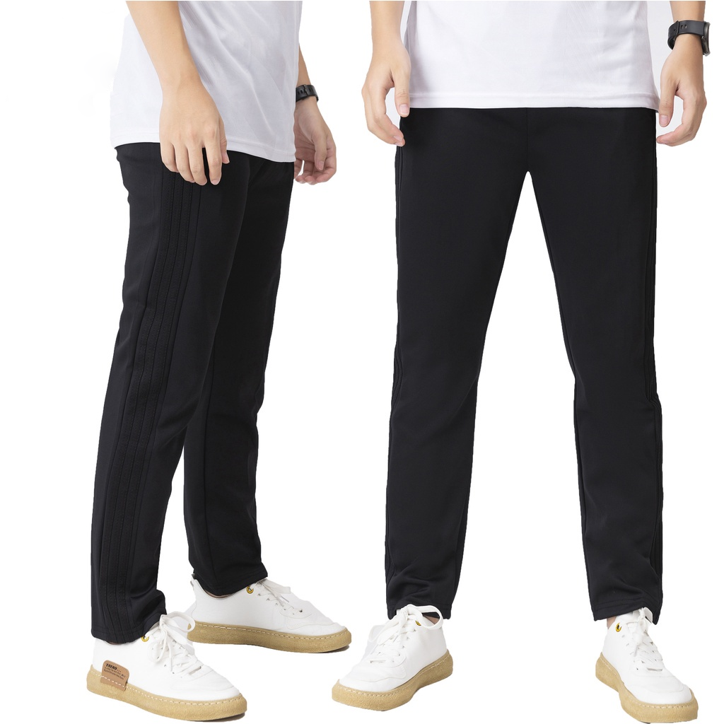 Quần jogger thể thao nỉ nam nữ siêu rẻ dài 3 sọc, vải poly cao cấp dày đẹp, co giãn tốt - Chốt Đi Store