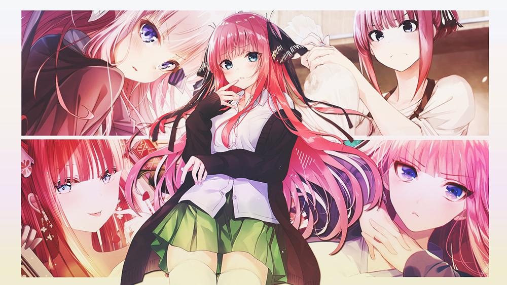 Poster A4 dán tường Anime, decal 21x30 trang trí có keo The Quintessential Quintuplets Wallpapers (4).jpg