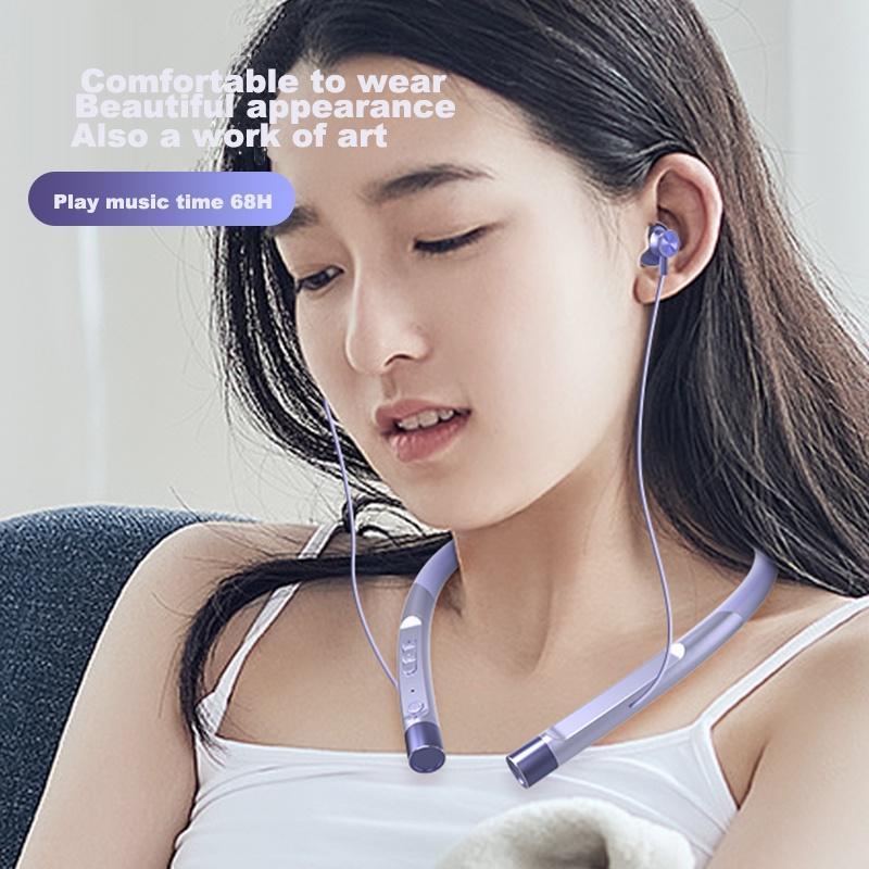 Tai nghe không dây 5.1 Có Mic Đeo Cổ E02 Có Mic Hỗ Trợ Thẻ Nhớ TF