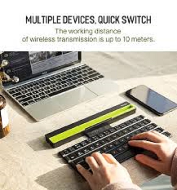 Bàn phím QWERTY cuộn Bluetooth ROCK - Hàng chính hãng