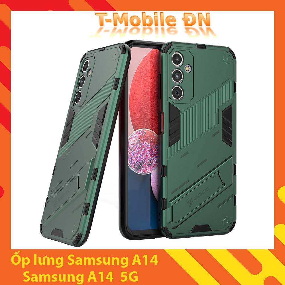 Ốp lưng cho Samsung A14 4G 5G, Ốp chống sốc Iron Man PUNK cao cấp kèm giá đỡ cho Samsung A14 5G