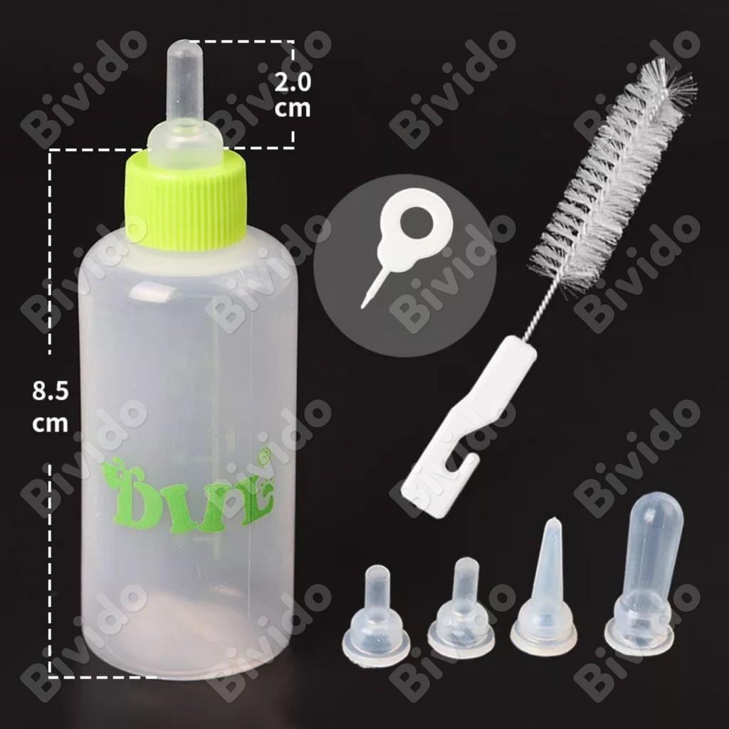 Bộ bình sữa cho chó con mèo con thú cưng thể tích 60ml - Bivido