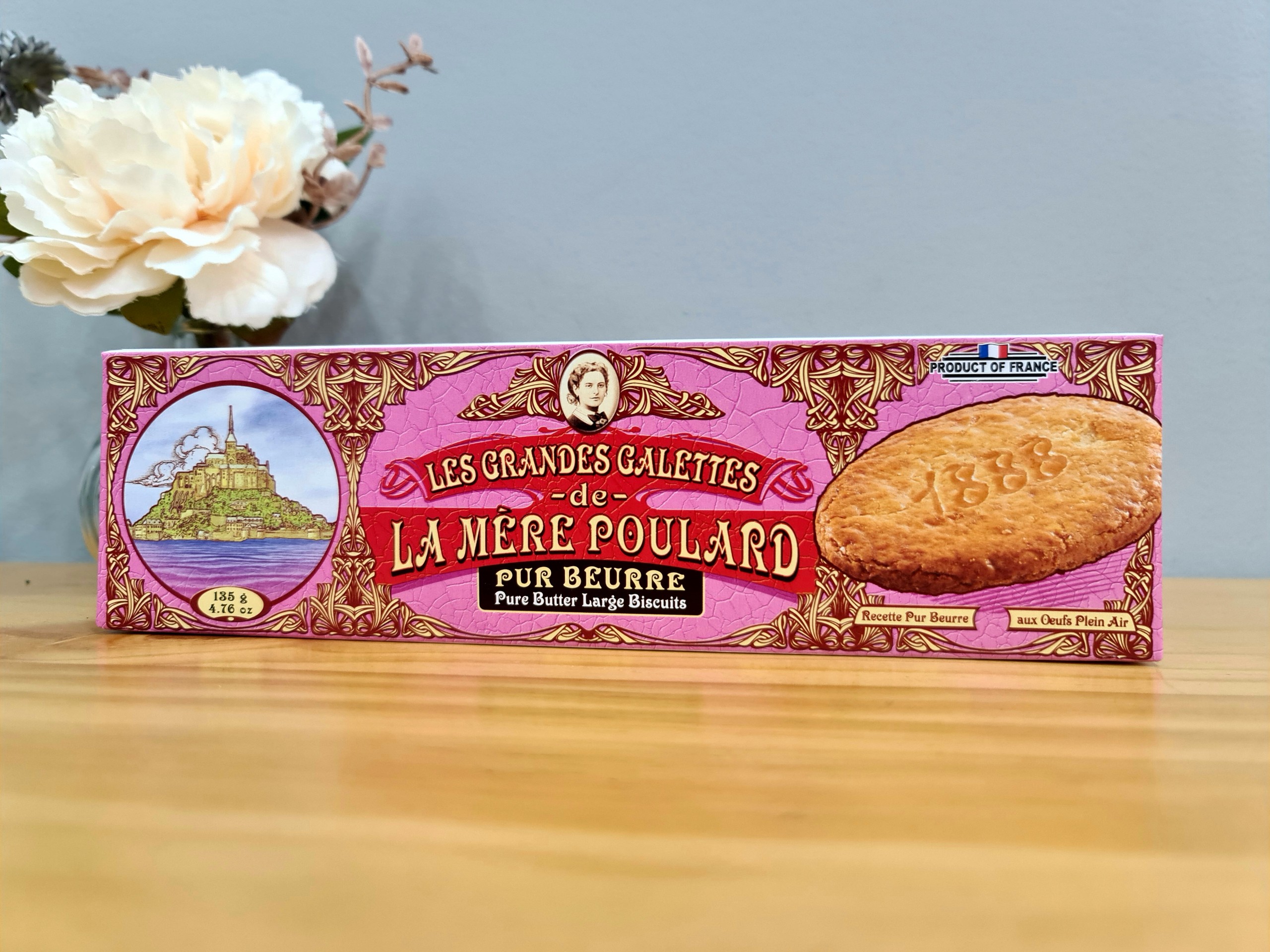 Bánh quy bơ - La Mère Poulard 135g - Pure Butter Large Biscuits 135g