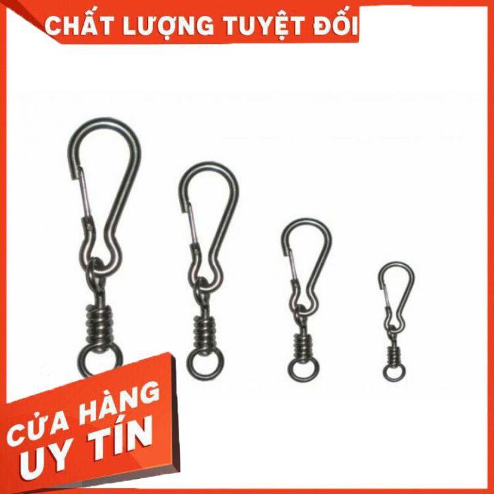 [Rẻ vô địch] [Ảnh thật] móc xích chó inox có chống xoắn móc khóa 304