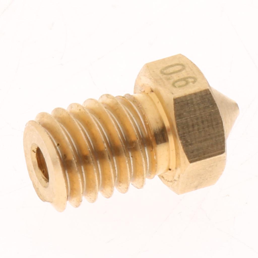 4 Pack 0.6mm 3D Printer Replace Brass 1.75mm Filaments Extruder Nozzle Print Head