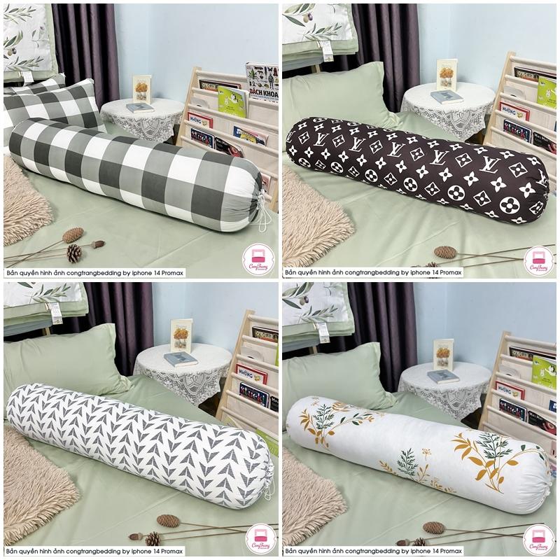 Vỏ gối ôm Cotton PL hoạt tính Nhiều Màu - Cotton Poly nhập Khẩu - Không Bai Xù, không phai màu (30cm x 100cm)