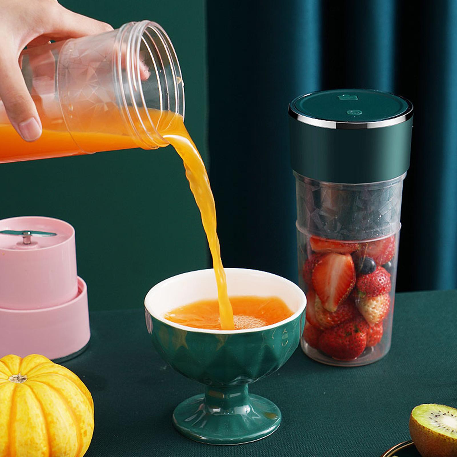 400ML Juicer Cup Smoothie and Shakes Blender Fruit Mixer Mini Portable Mixer Cup USB Rechargeable Fruit Blender Cup