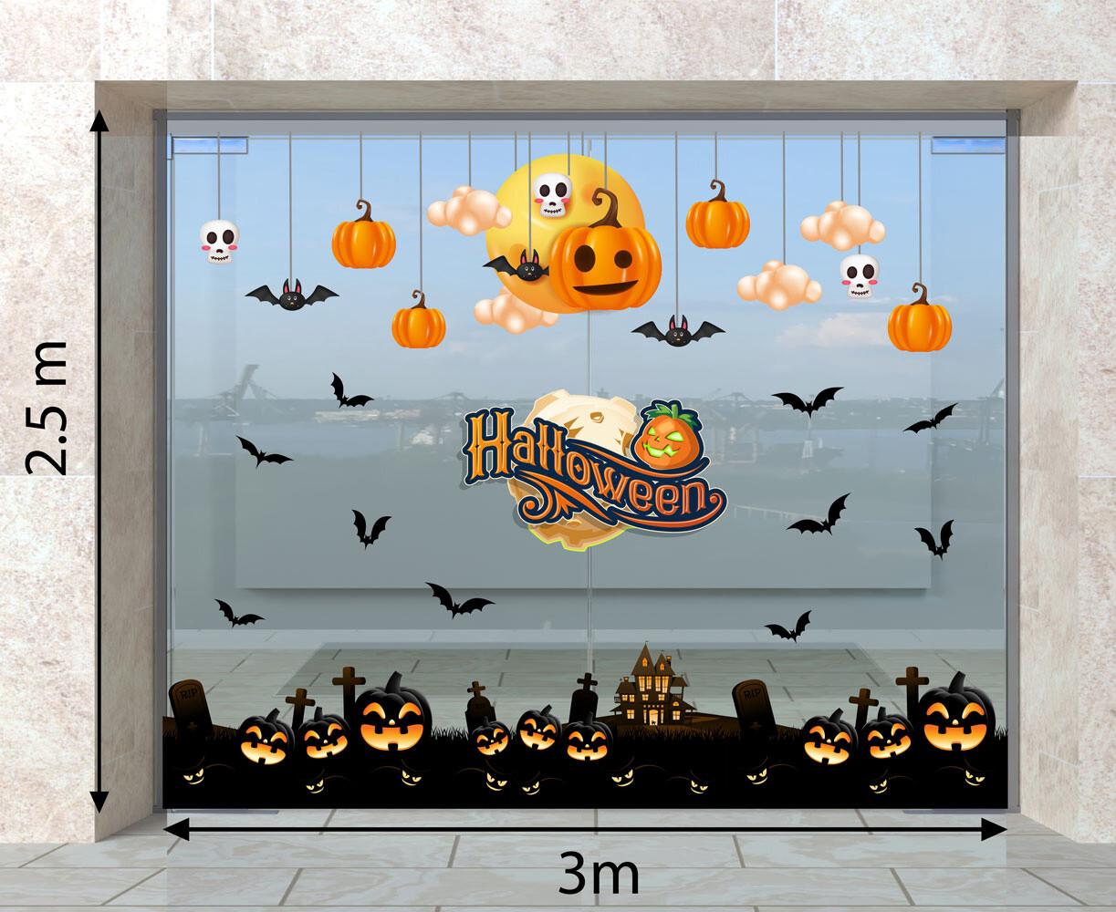 DECAL TRANG TRÍ HALLOWEEN 2023  COMBO SỐ 44