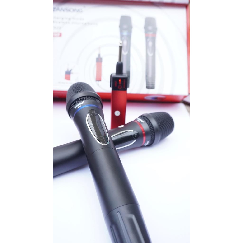 Micro Đa Năng Karaoke Zansong ZS25 dùng cho Loa Kéo, Âmli, Mixer, Sound Card- Mic Không Dây ZS25 Kèm 2 Cái Pin Sạc