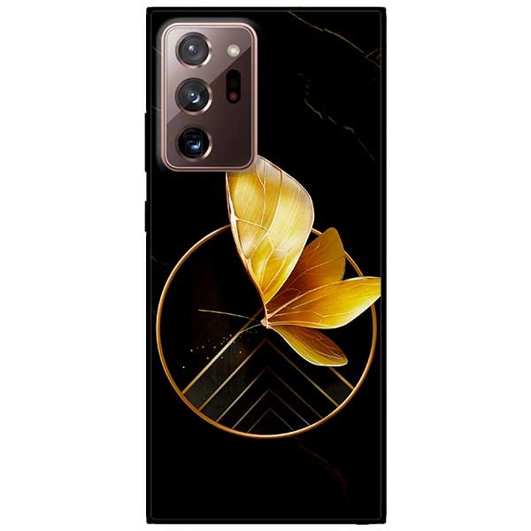 Ốp lưng dành cho Samsung Galaxy Note 20 Ultra mẫu Vòng Tròn Bướm Vàng