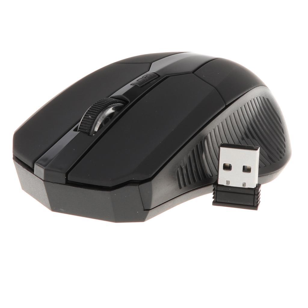 Ergonomic Bluetooth 4.0  Optical Mouse 2.4G for Desktop Laptop-Black