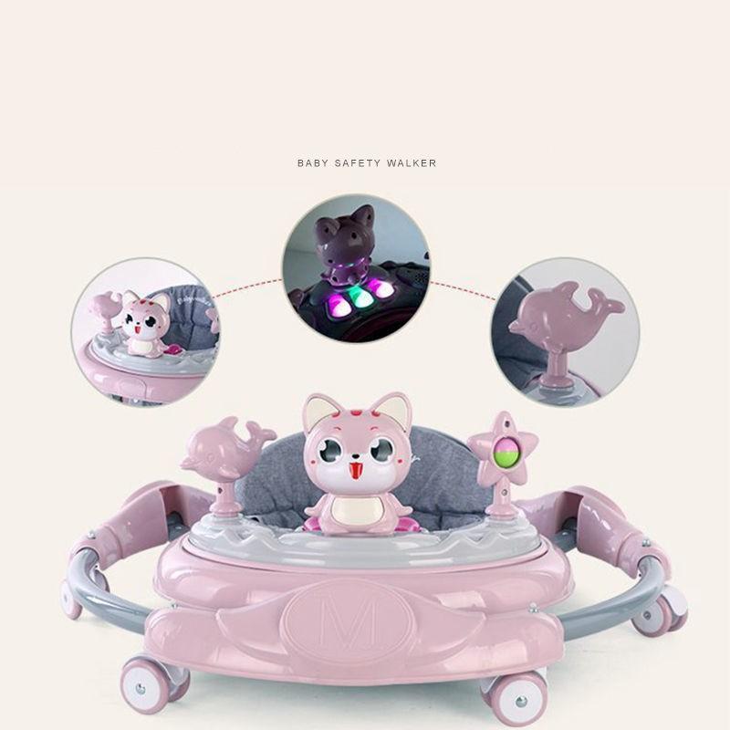 Xe Tập Đi Đa Năng Đáng Yêu Dành Cho Bé 6 Chế Độ Chỉnh Độ Cao Phù Hợp Có Nhạc Đèn Bánh Xe Xoay 360 Độ