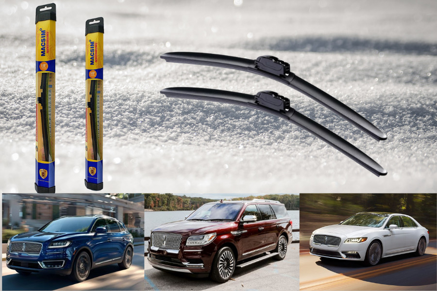 Combo gạt nước mưa ô tô Nano Silicon Macsim cho xe Lincoln MKC 2014- 2018