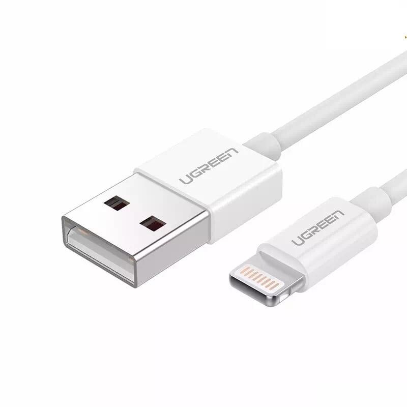 Ugreen UG20730US155TK 2M màu Trắng ABS Cáp Lightning sạc + truyền dữ liệu cho iPhone - HÀNG CHÍNH HÃNG