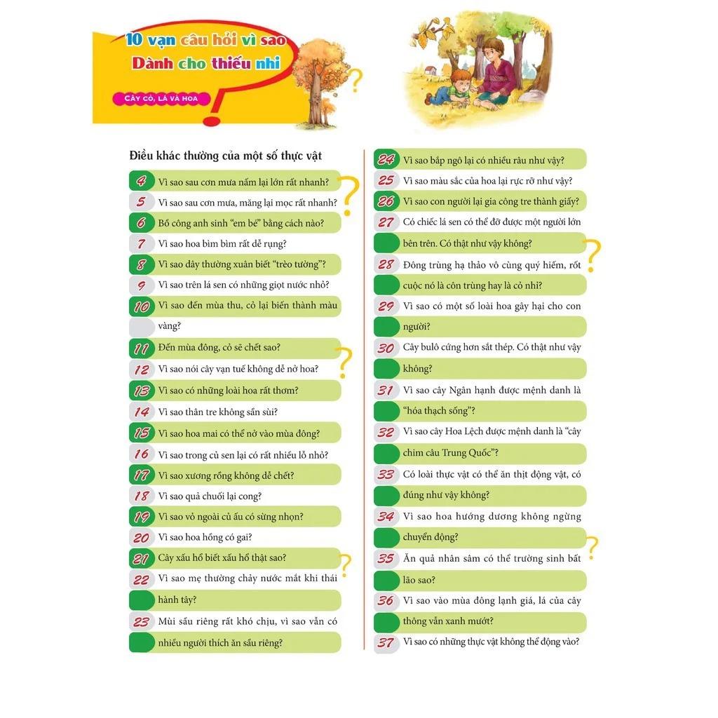 10 Vạn Câu Hỏi Vì Sao - Cây Cỏ, Lá Và Hoa - Bản Quyền