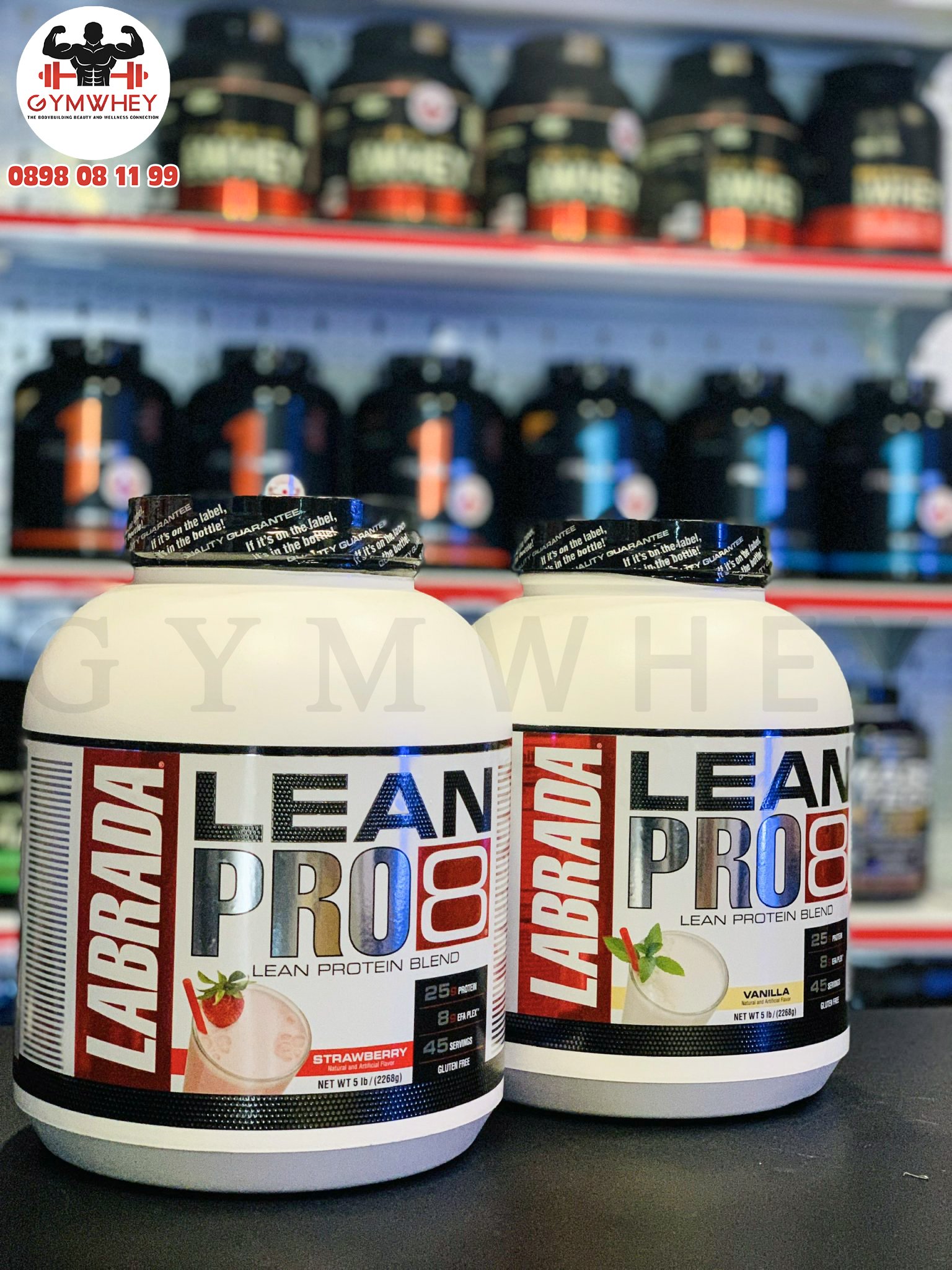 LEAN PRO 8 Sữa Nuôi Dưỡng Cơ Bắp Labrada Lean Pro 8 5lb (2.34kg) - Nuôi cơ cả ngày