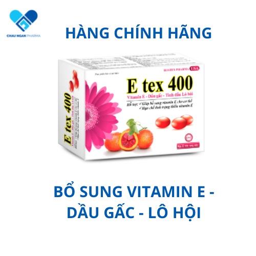 Vitamin E - Dầu gấc E E tex 400mg Hộp 30 viên - Rostex- Tủ Thuốc Bảo Châu