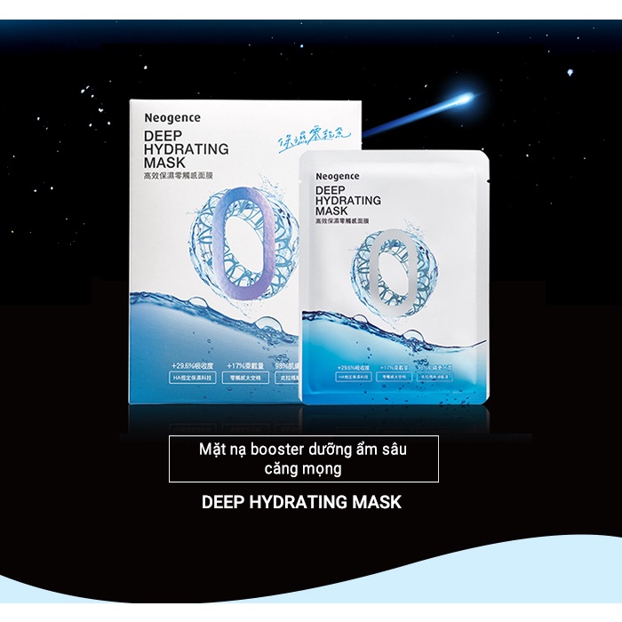 Mặt nạ Zero Neogence booster dưỡng ẩm sâu căng mọng - 5 miếng x 33 ml