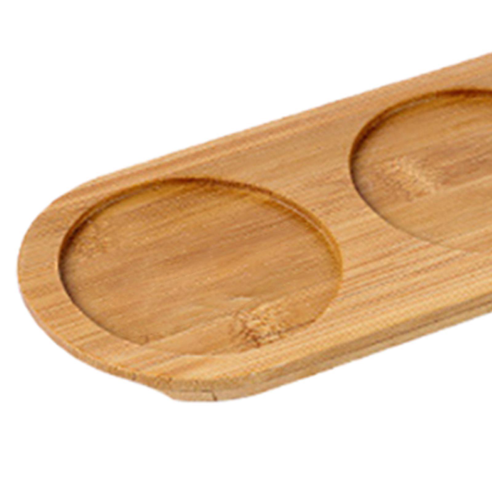 Practical Bamboo Service Tray Durable Food Dispenser Bamboo Food Tray Display Tray Food Platters for Toilet Living Room Outdoors Home Decor