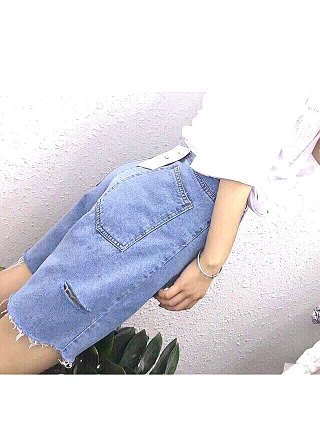 Quần jean ngố/lửng ngang gối BIG SIZE lưng cao, vải mềm, phom rộng 3212