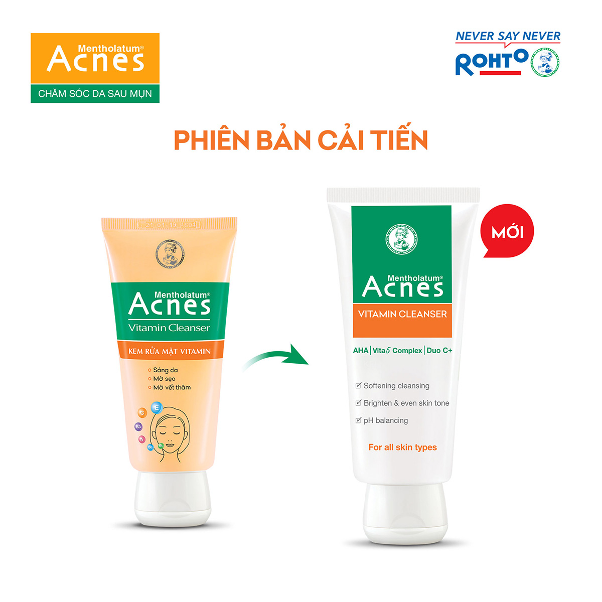 Kem rửa mặt Vitamin Acnes Vitamin Cleanser 100g