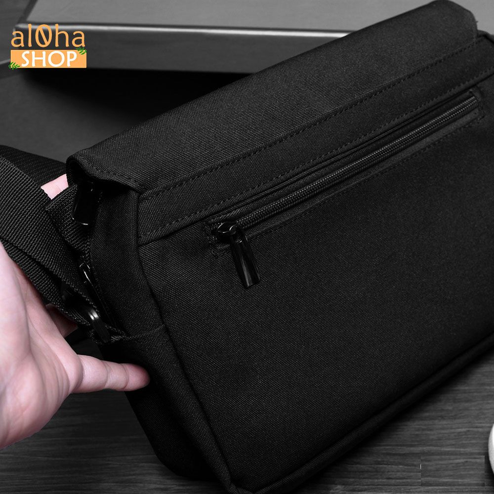 Túi đeo chéo vải canvas Black Rice bền bỉ phong cách thòi trang unisex nam nữ - al0ha Shop