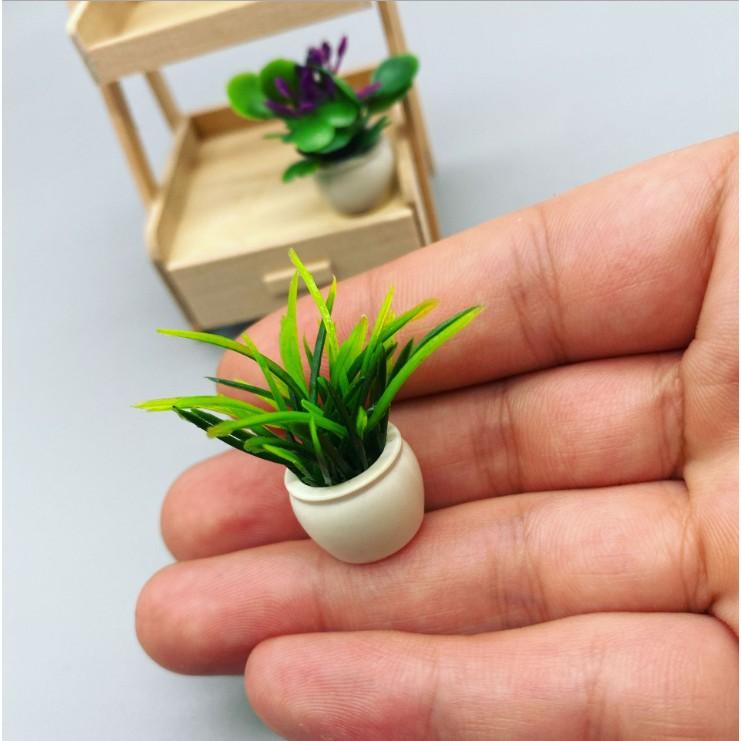 KHO-HN * Mô hình chậu cây hoa mini trang trí nhà búp bê, bàn làm việc, tiểu cảnh, terrarium, DIY