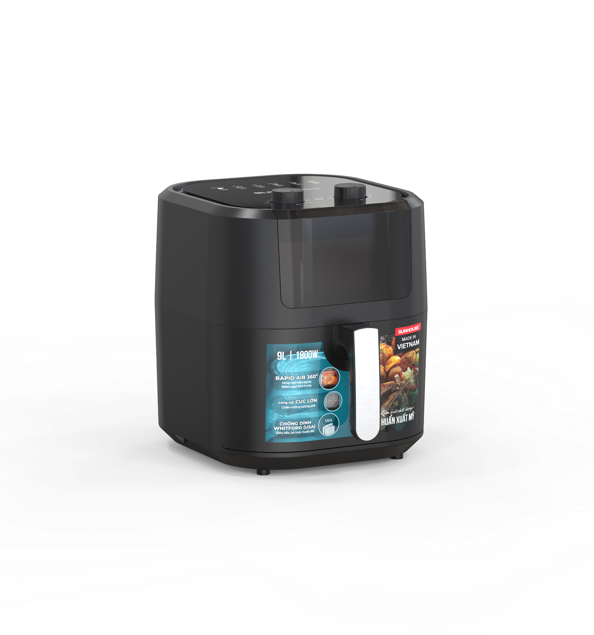 [Hàng chính hãng] Nồi chiên không dầu 9L Sunhouse SHD4037