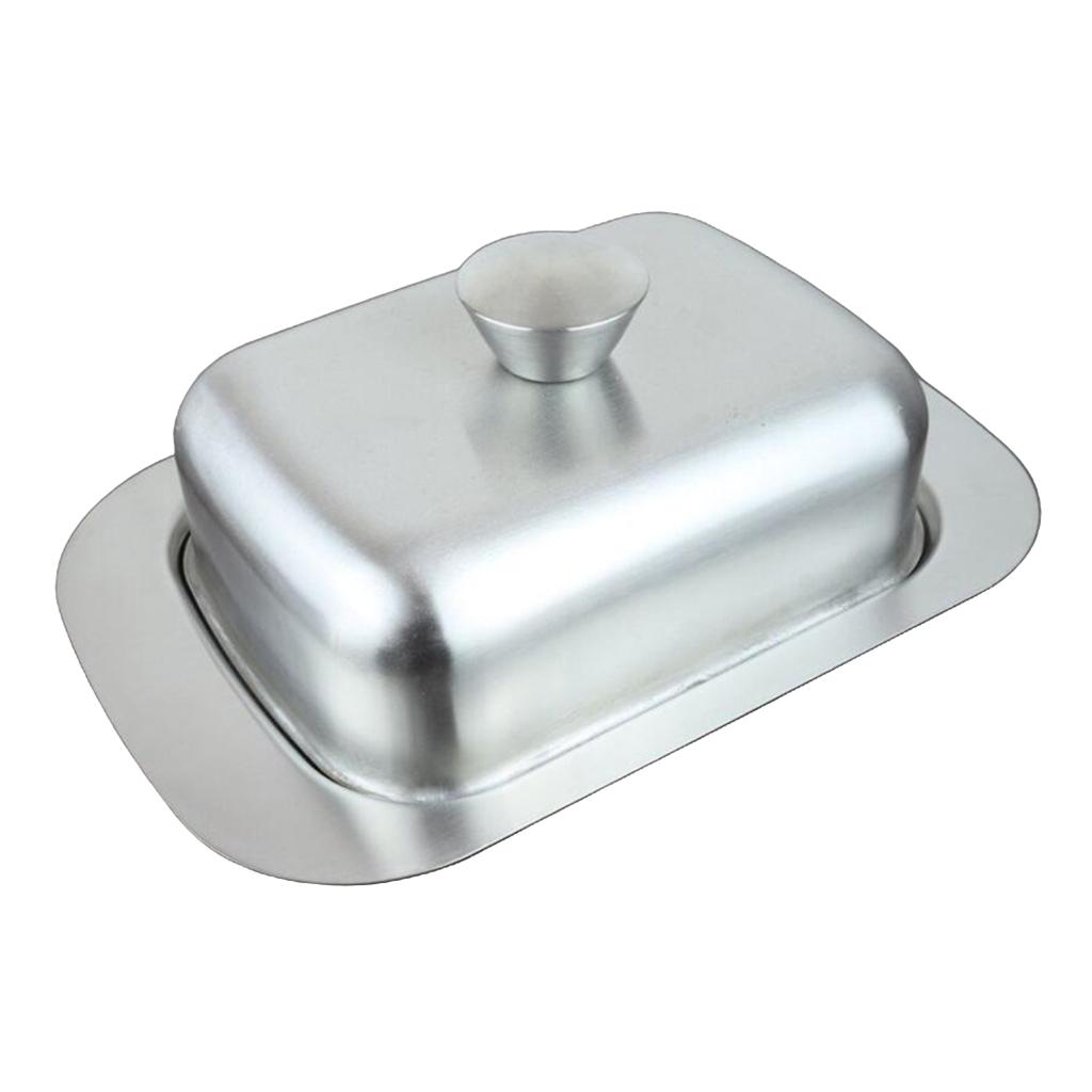 Stainless Steel Covered Butter Dish, Butter Serving Tray With Lid, Food Storage Container & Organizer Bins For Party Countertop