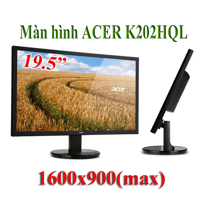 Màn Hình máy tính Acer 19.5&quot; K202HQL (1600x900/TN/60Hz/5ms) hàng chính hãng