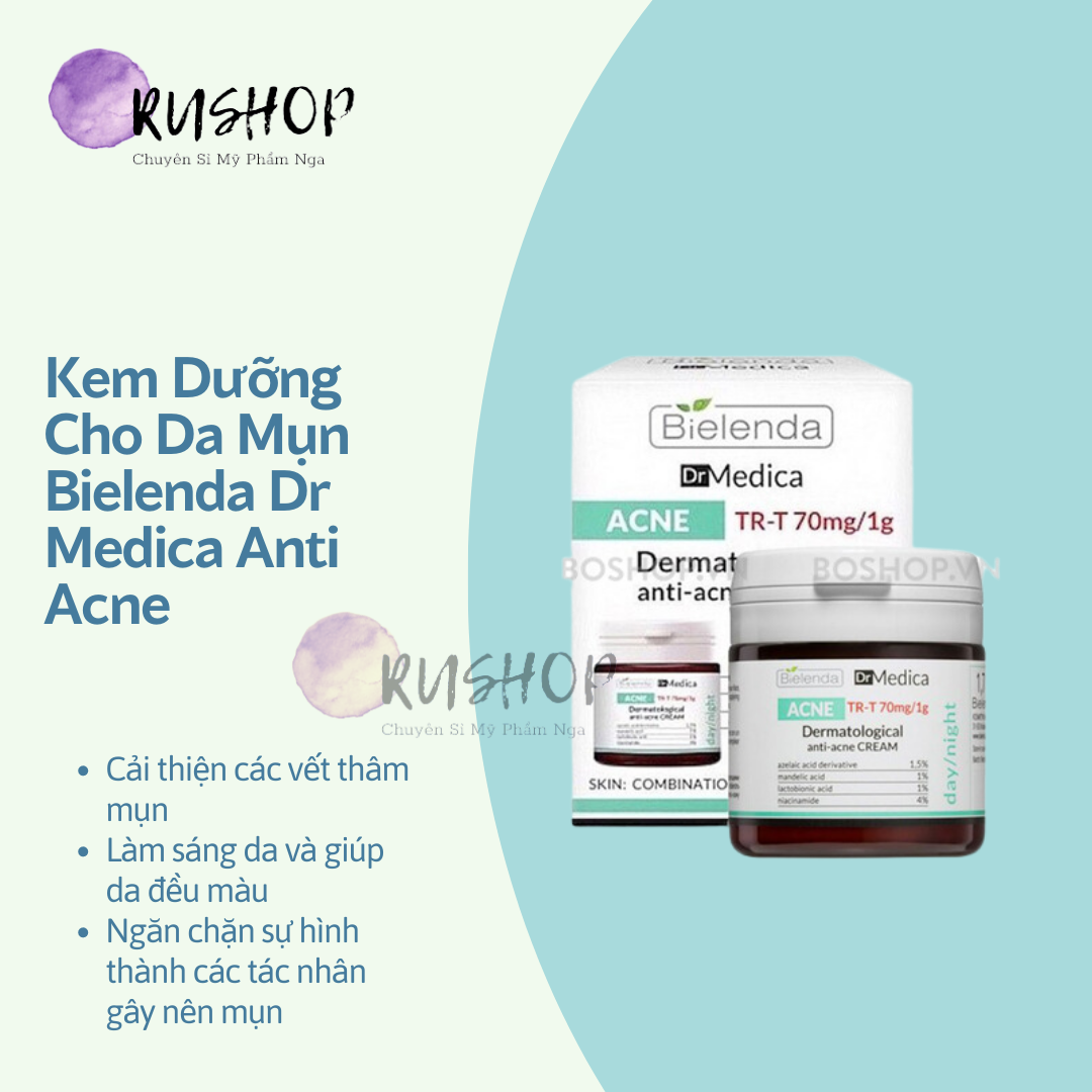 Kem dưỡng cho da mụn Bielenda Dr Medica Anti Acne