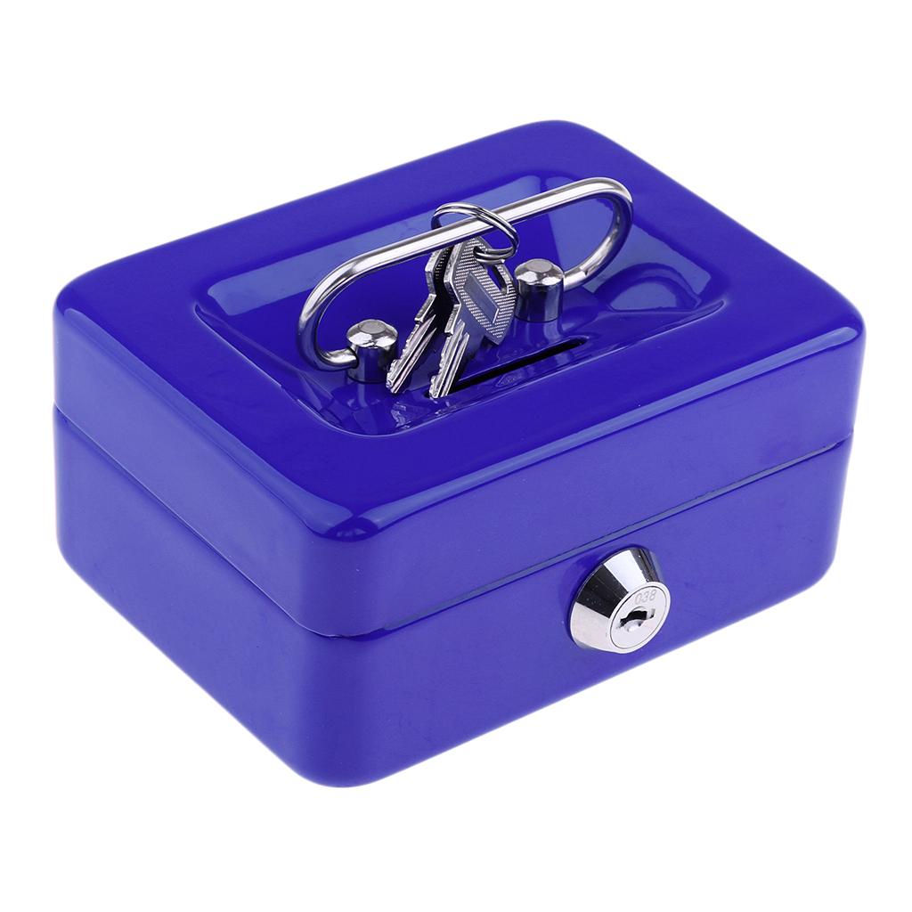 Creative Portable Metal Storage Container Safe Lock Box Money Coffer