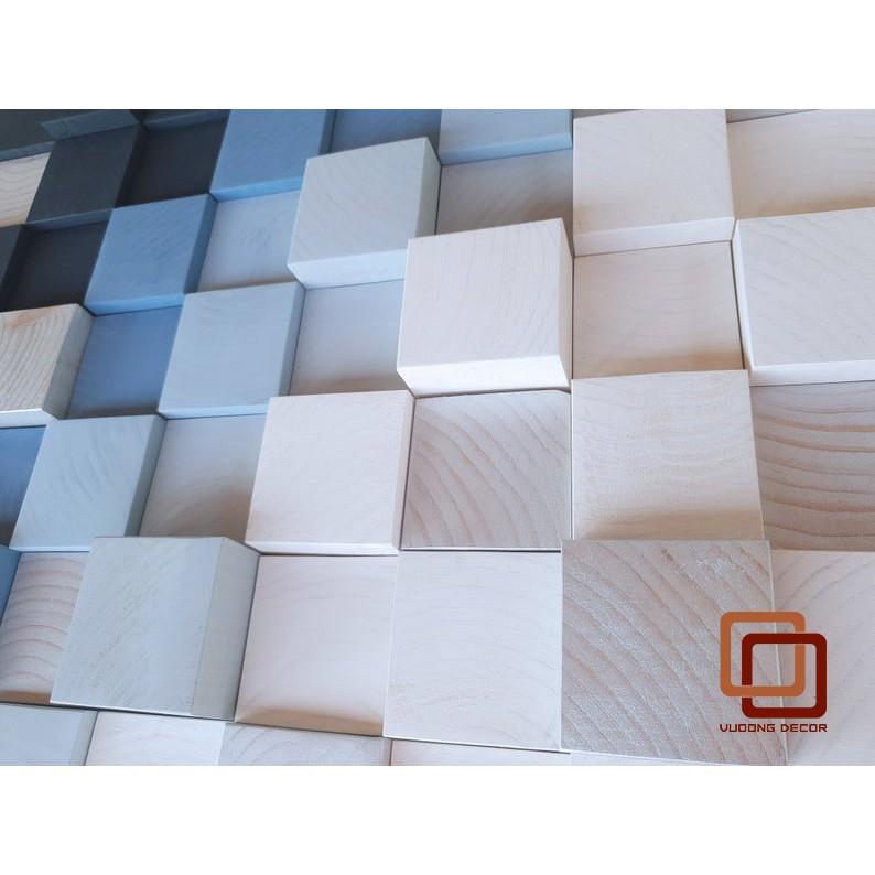 Tranh gỗ trang trí 3D XANH PASTEL -