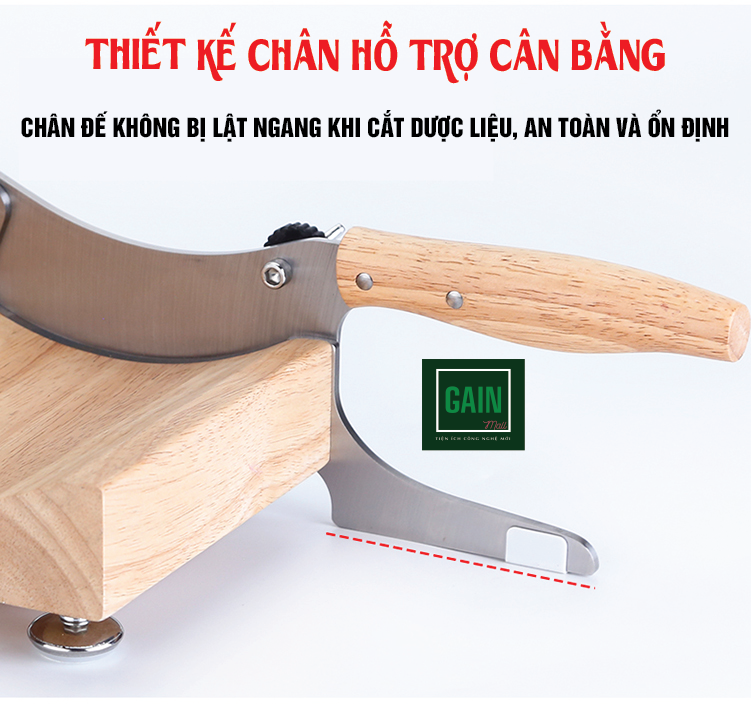 Dao cầu đa năng, máy thái thực phẩm, dao thái nấm, thái củ qủa, dao thái dược liệu, thái nhân sâm, D0281, inox 430 - Tặng tay mài dao