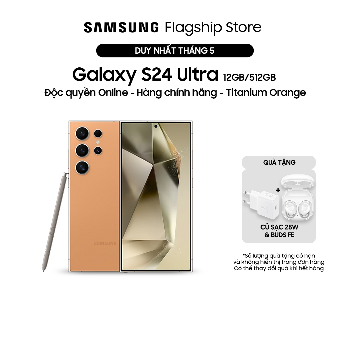 Điện thoại Samsung Galaxy S24 Ultra 12GB/512GB - Độc quyền Online - Hàng chính hãng