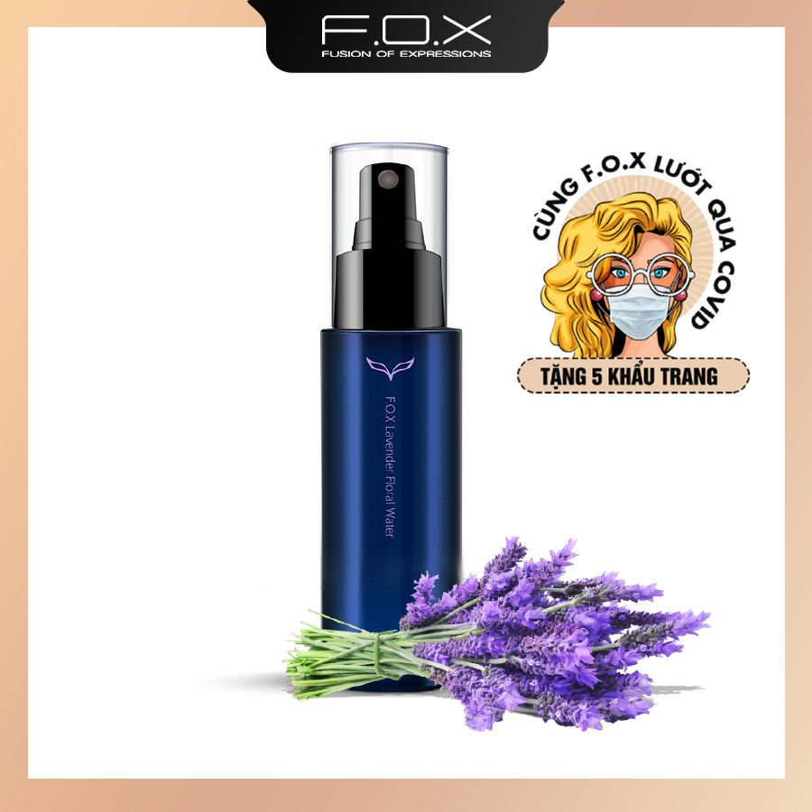 Xịt khoáng dưỡng ẩm da và làm sáng da hương hoa Lavender Floral Water FOX Cosmetics 100ml